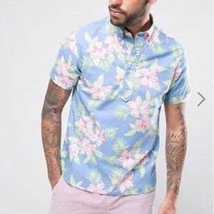 RALPH LAUREN Floral Print Hawaiian Polo Pullover